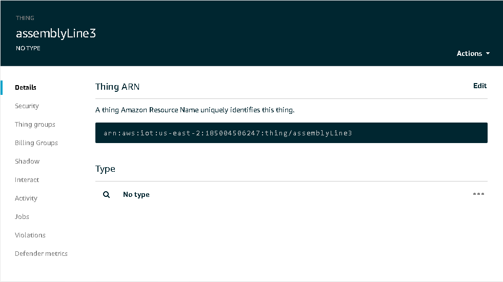 Figure 5. Thing Management