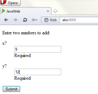Figure 2. Play Framework Screenshot