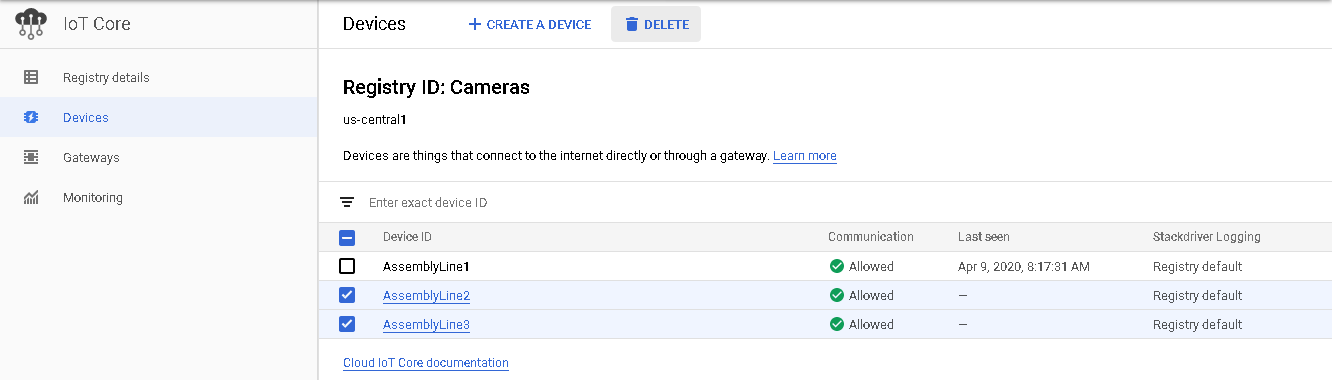 Figure 14. Deleting a Device
