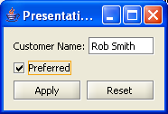 Presentation Model GUI