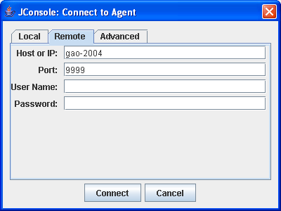 JConsole Login Remote