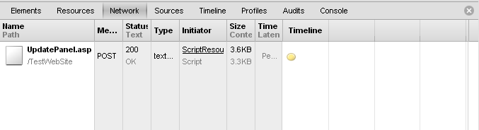 Update Panel Click A User Excerpt