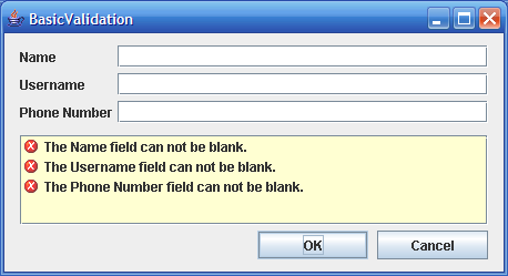 Blank Validation