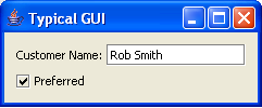 Typical GUI