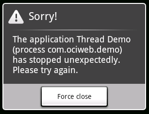 Called From Wrong Thread Exception