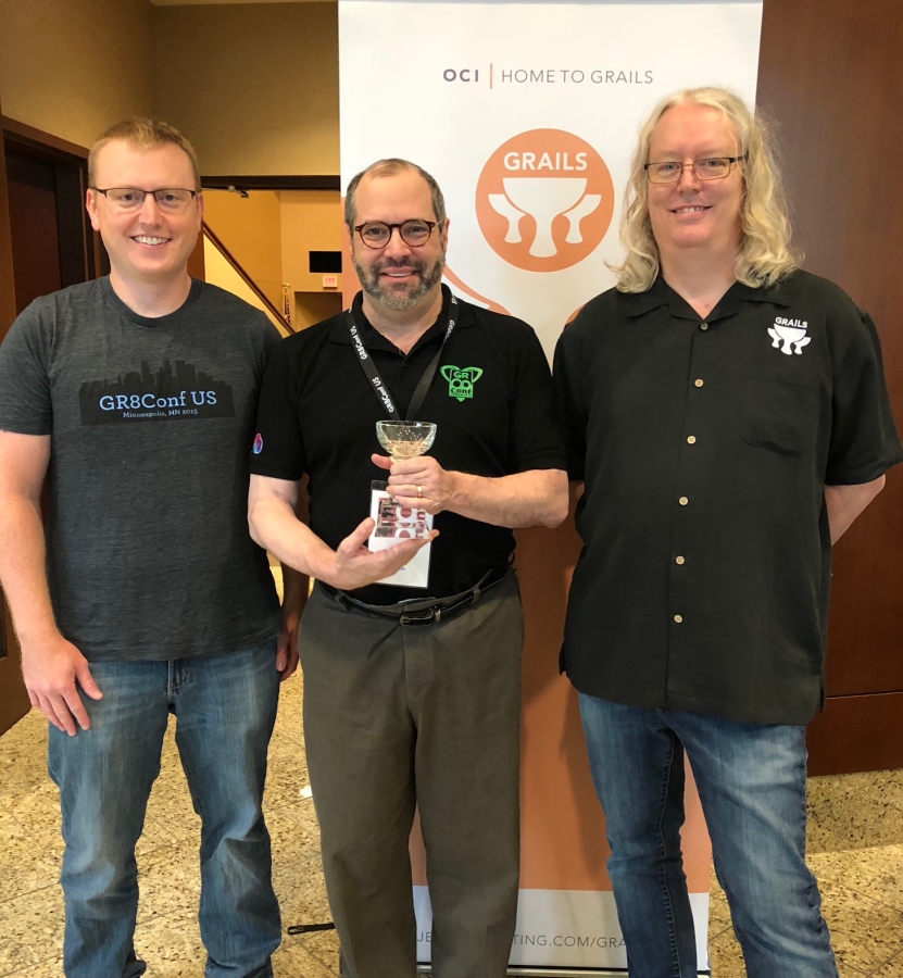 Eric Helgeson, Ken Kousen, and Jeff Scott Brown at GR8Conf US 2018