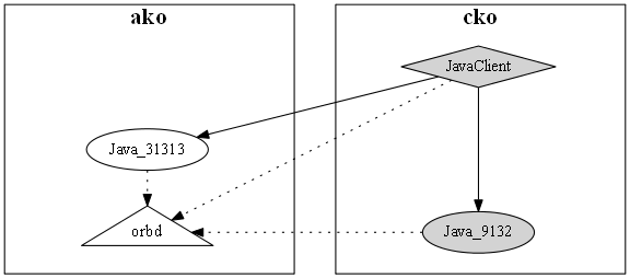 Figure 1. CORBA Naming Service Processes