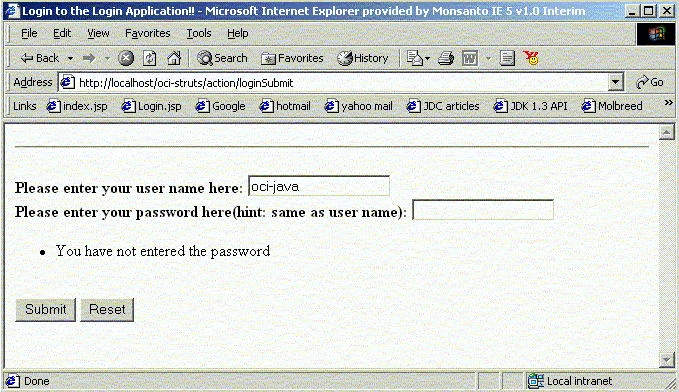 Figure 6: Submitting Without the Password