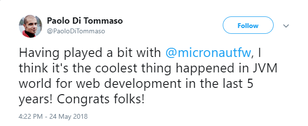 High praise for Micronaut